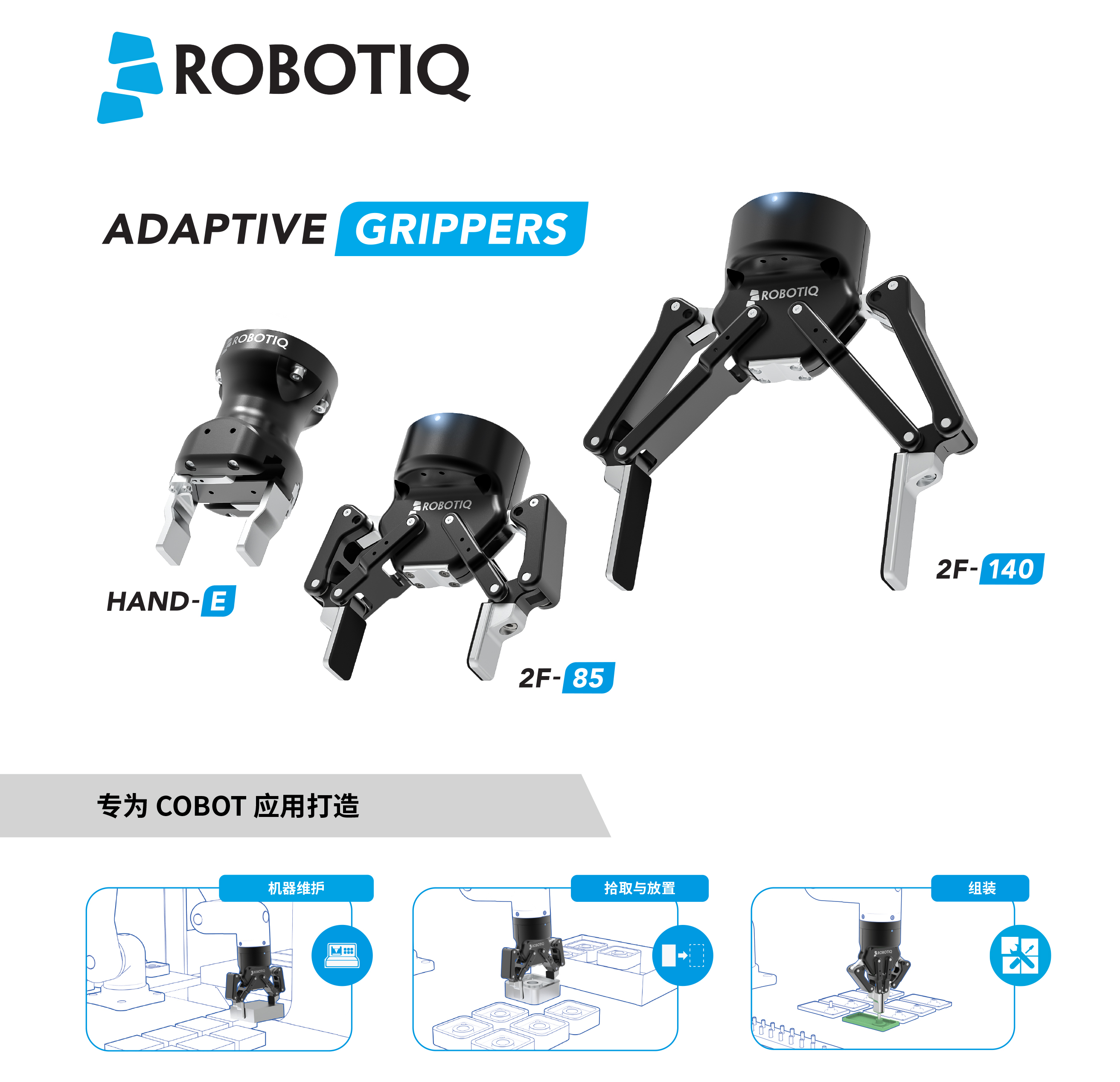 Robotiq末端执行器系列-Robotiq 2f-85/2f-140二指夹爪-产品参数及详情 